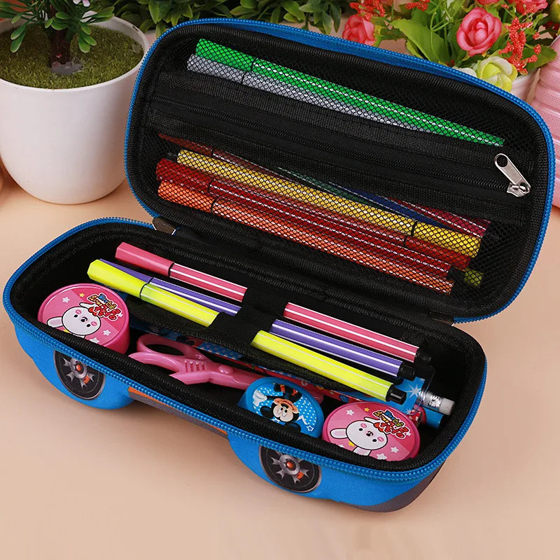 3D Cars Pencil Case for Kids - Spacious and Durable