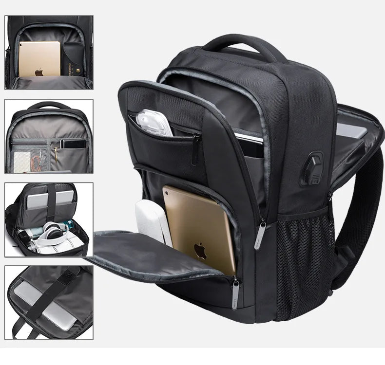 Basic Black Men's Backpack: Style, Practicality and Safety for Your Everyday Life