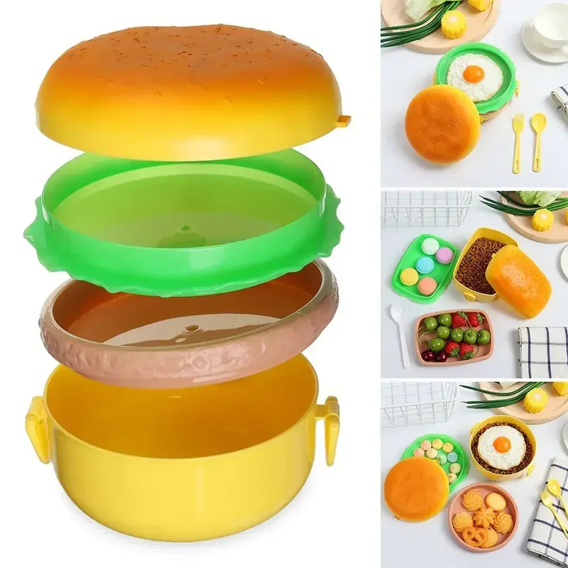 Kids Hamburger Lunch Box - School/Picnic