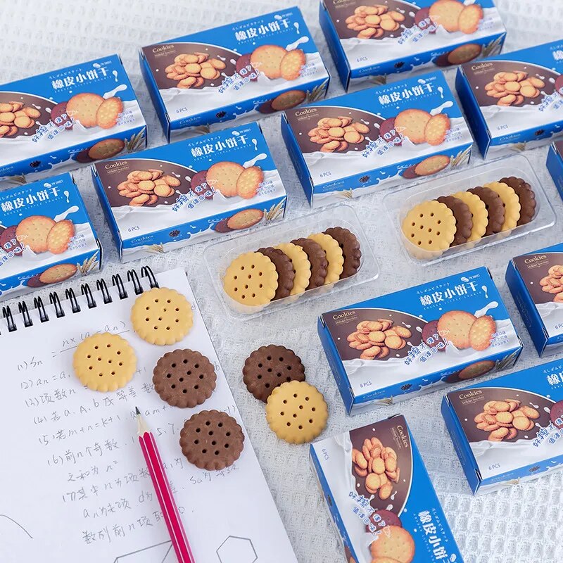 Cute Cookie Erasers | Set of 6 Units 