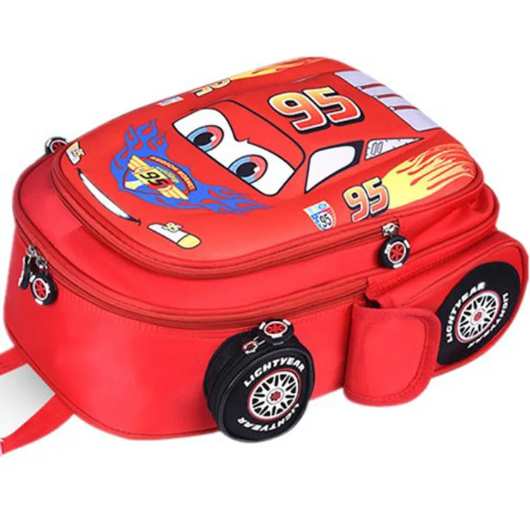 3D Cars Backpack - 3 to 12 years old