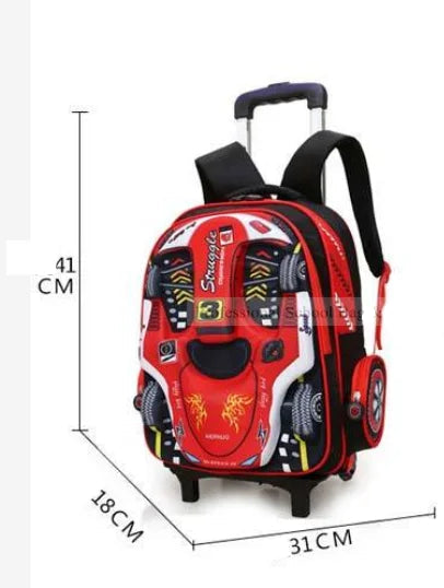 Backpack with 2 or 6 wheels 3D Radical Car