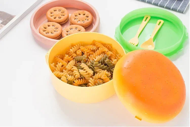 Kids Hamburger Lunch Box - School/Picnic