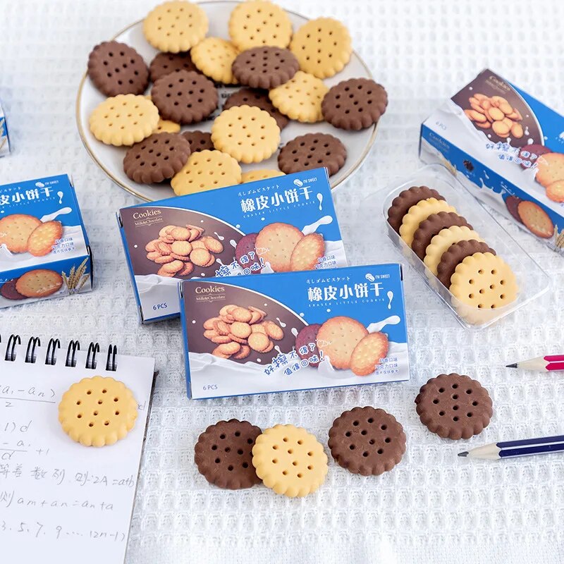 Cute Cookie Erasers | Set of 6 Units 