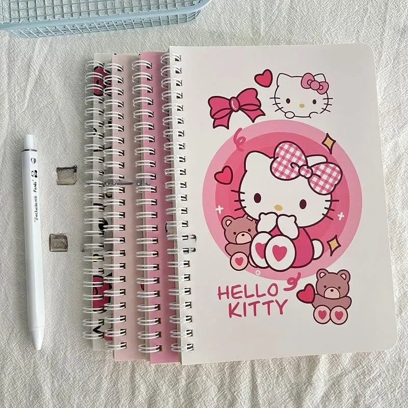 Kit with 4 Hello Kitty spiral notebooks 