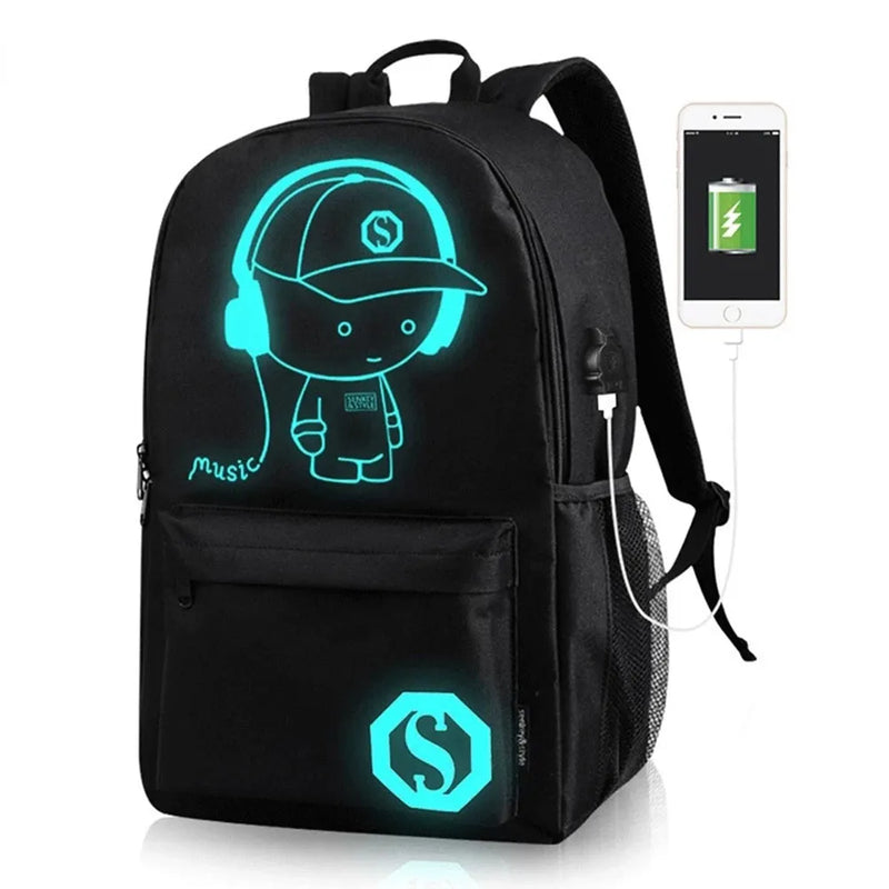 Waterproof Luminous School Backpack - Galaxy Glow