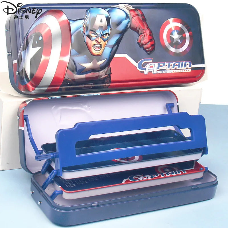 3-Tier School Pencil Case - McQueen / Mickey / Frozen / Toy Story / Captain America