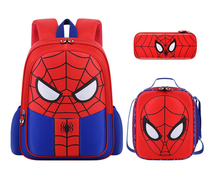 Spider-Man Marvel Backpack, Pencil Case and Lunch Box 3pcs