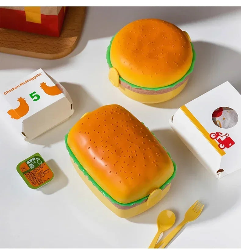 Kids Hamburger Lunch Box - School/Picnic