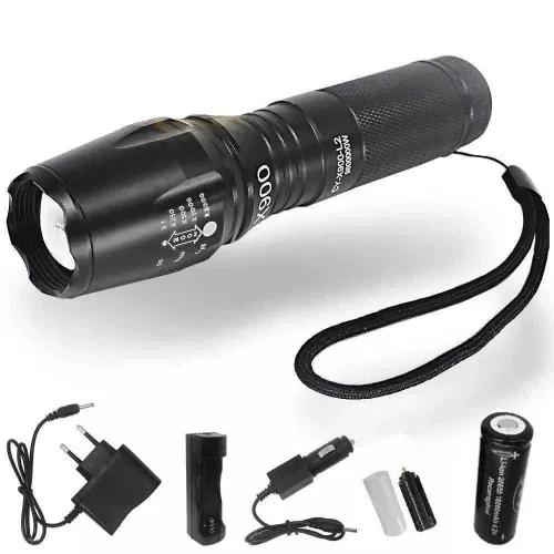 Professional Rechargeable Led Tactical Flashlight Powerful White Light Color X900