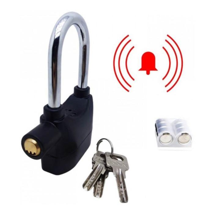 Padlock with 110 Decibel Alarm, U-Type Rod, Super Security, Multifunctional