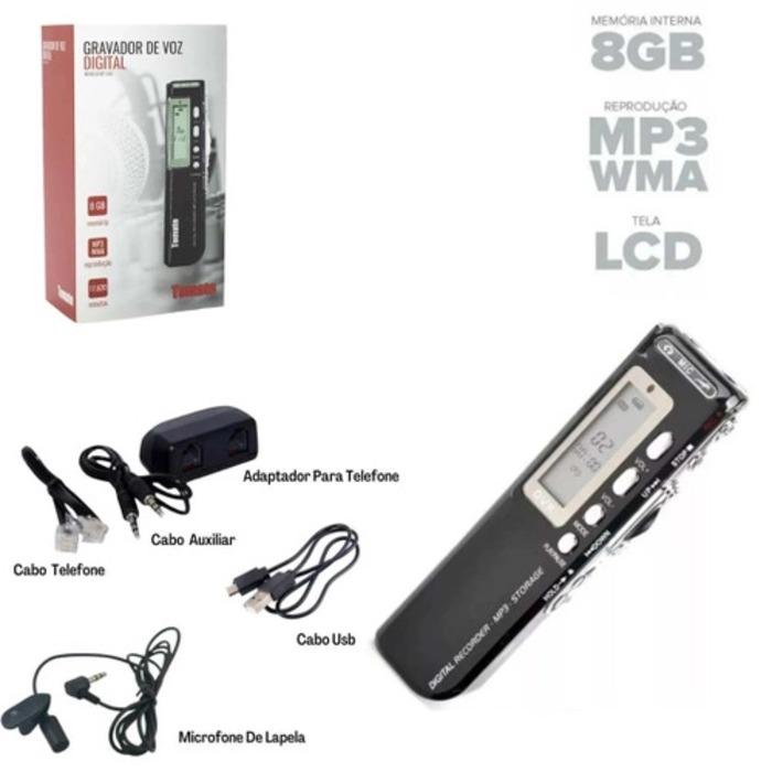 Digital Voice Recorder 8gb Mp3 Usb - High Sensitivity