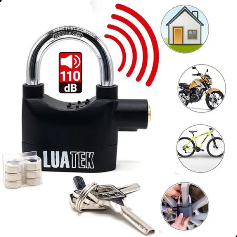 Padlock with 110 Decibel Alarm, U-Type Rod, Super Security, Multifunctional