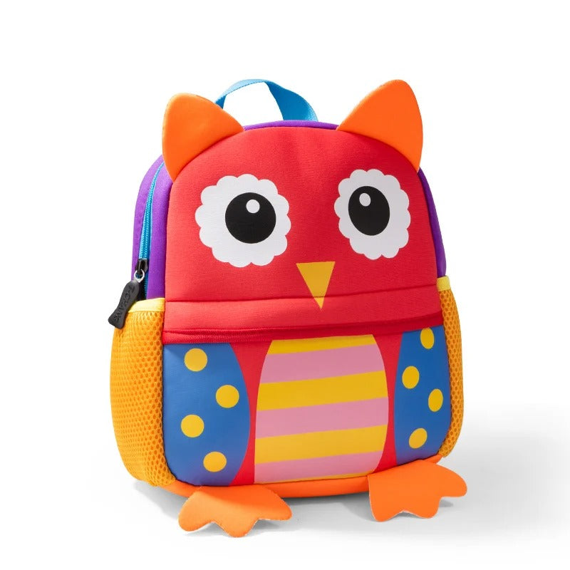 3D Preschool Animals Backpack - Cartoon Animals for Kids, Kindergarten, Outdoor Travel 