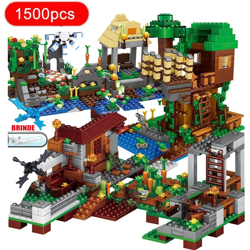 Minecraft Building Blocks - Spark your Imagination with the Minecraft Jungle Kit: up to 1500 Pieces and Infinite Possibilities!